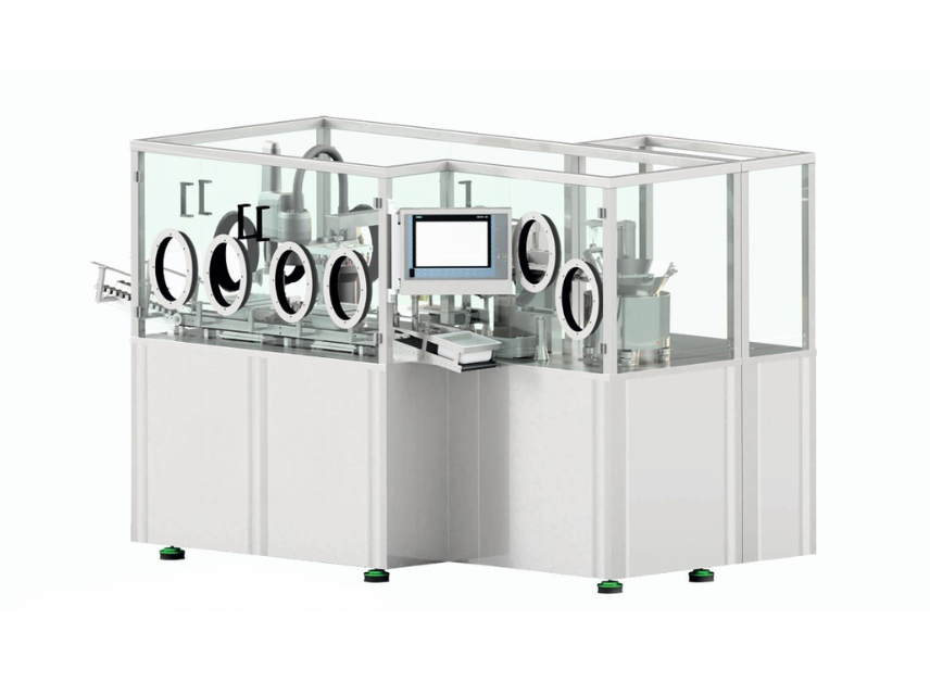 Fully Automatic Pre-Filled Syringe Filling and Closing Machine for Syringe and Cartridge in Nest.