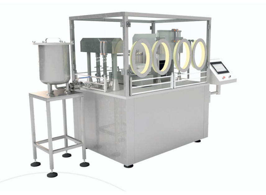 Semi-Automatic Pre-Filled Syringe Filling and Closing Machine for Syringe and Cartridge in Nest.