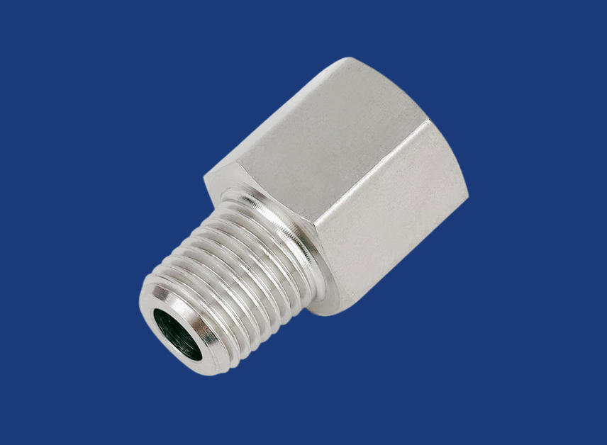 SS HEX NIPPLE (REDUCER) M/F BSP-NPT THREAD