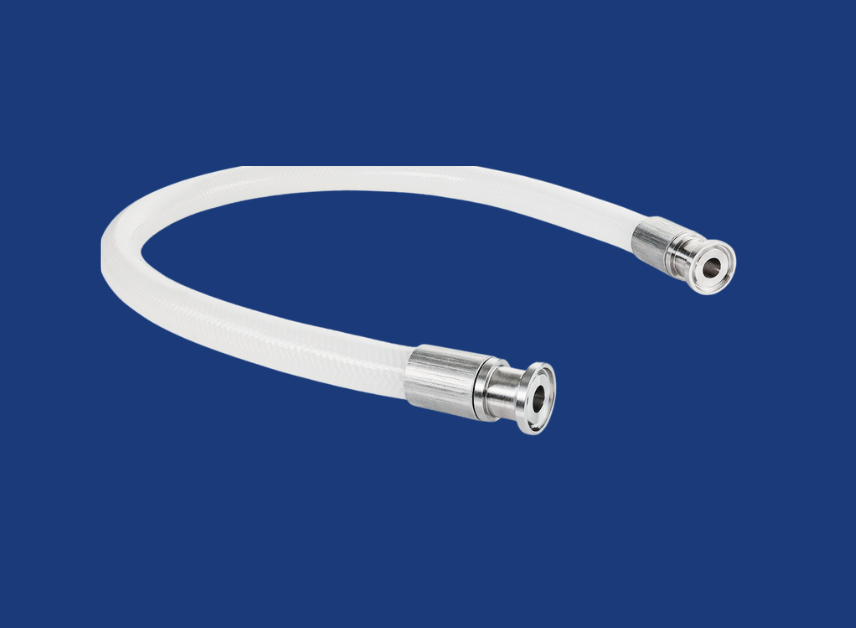 SILICONE TRANSPARENT BRAIDED TUBE WITH FITTINGS