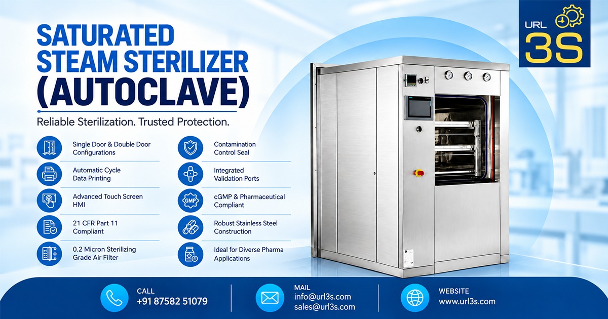 Saturated Steam Sterilizer (Autoclave) in Hyderabad