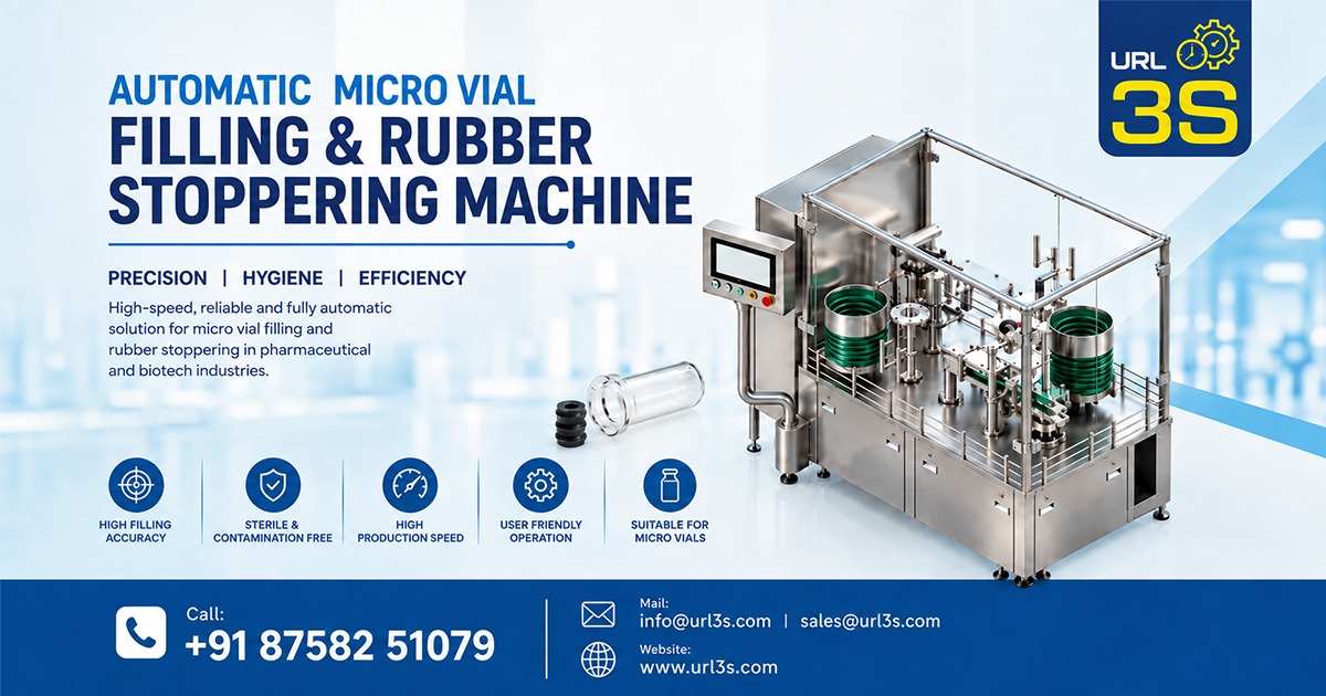 Automatic Micro Vial Filling and Rubber Stoppering Machine in Hyderabad